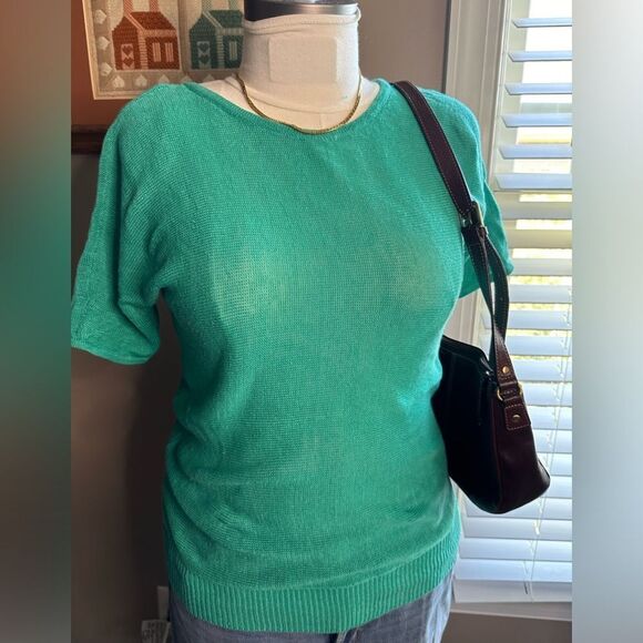 Talbots Sweaters - Talbots Teal 100% Linen sweater.